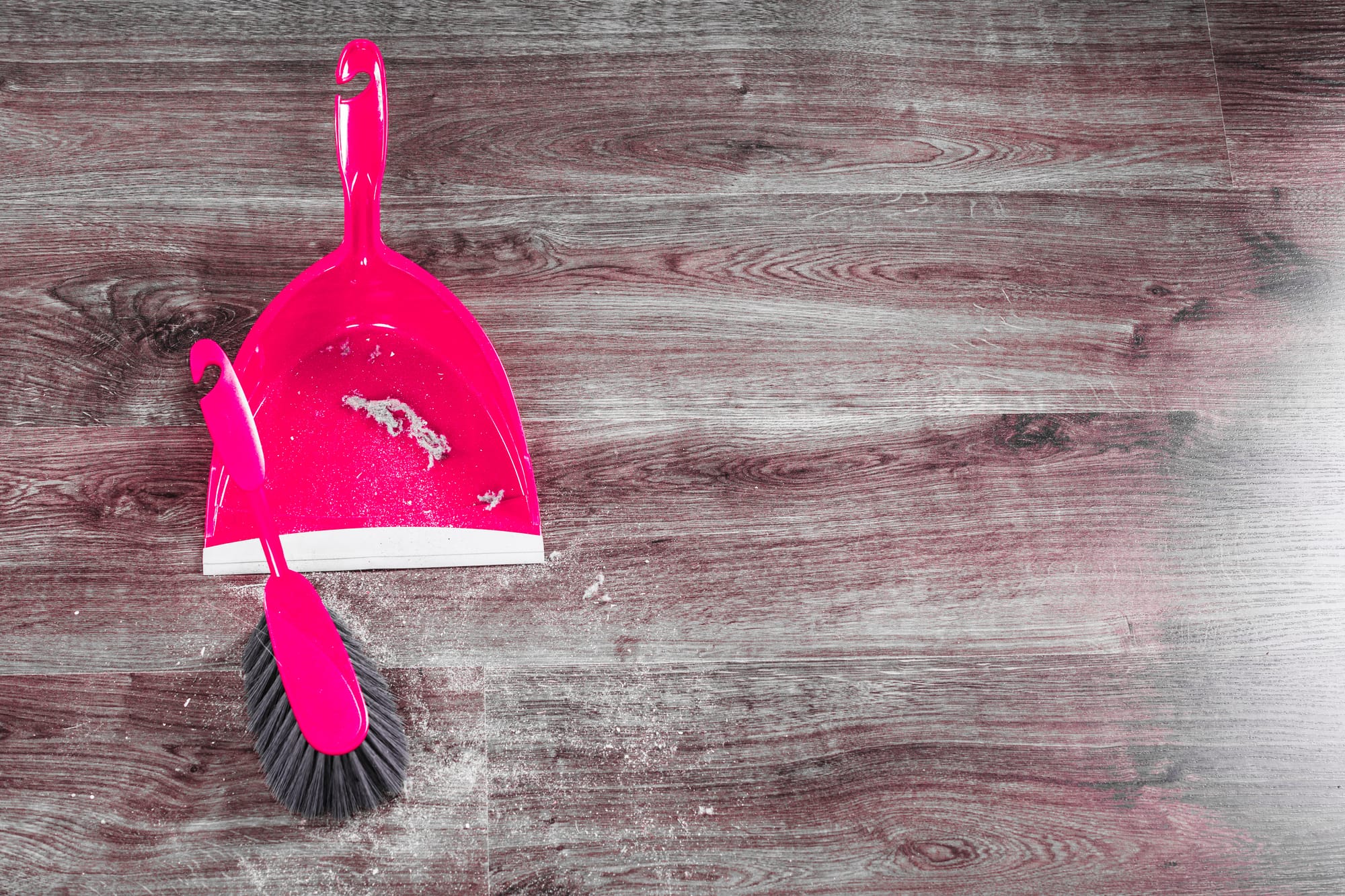 Pink Broom and Dust Pan