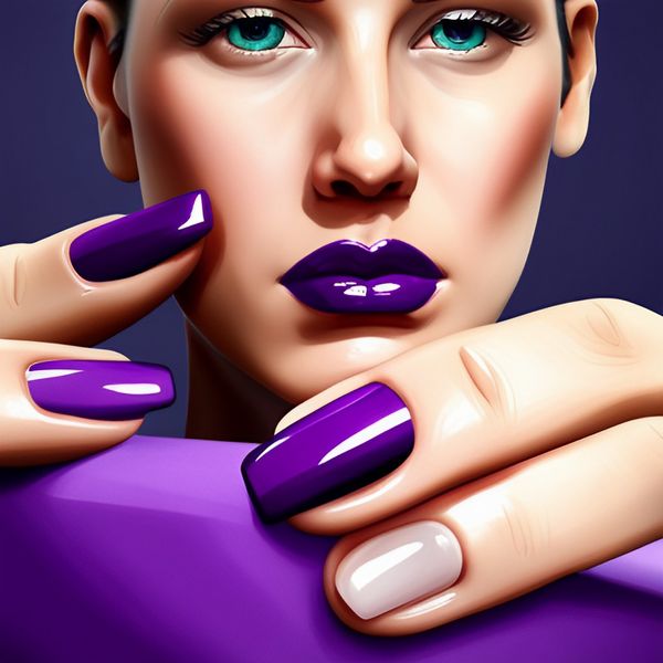 What does purple nail polish represent?